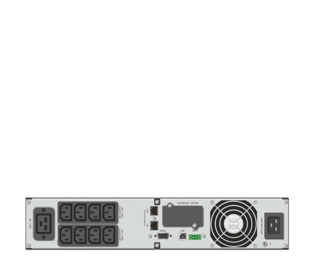 Ever NETLINE RT 3000 (3000Va/2700W, LCD, USB, RS232, IEC320,EPO) - 1281402 - zdjęcie 2